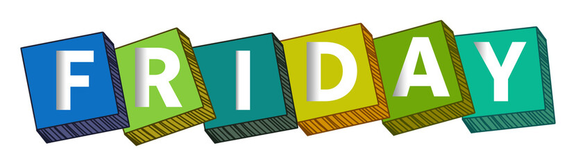 Friday Colorful Drawn Blocks 