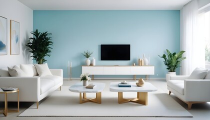 white and gold theme modern interior