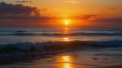 Obraz premium Great sunset horizon over the ocean