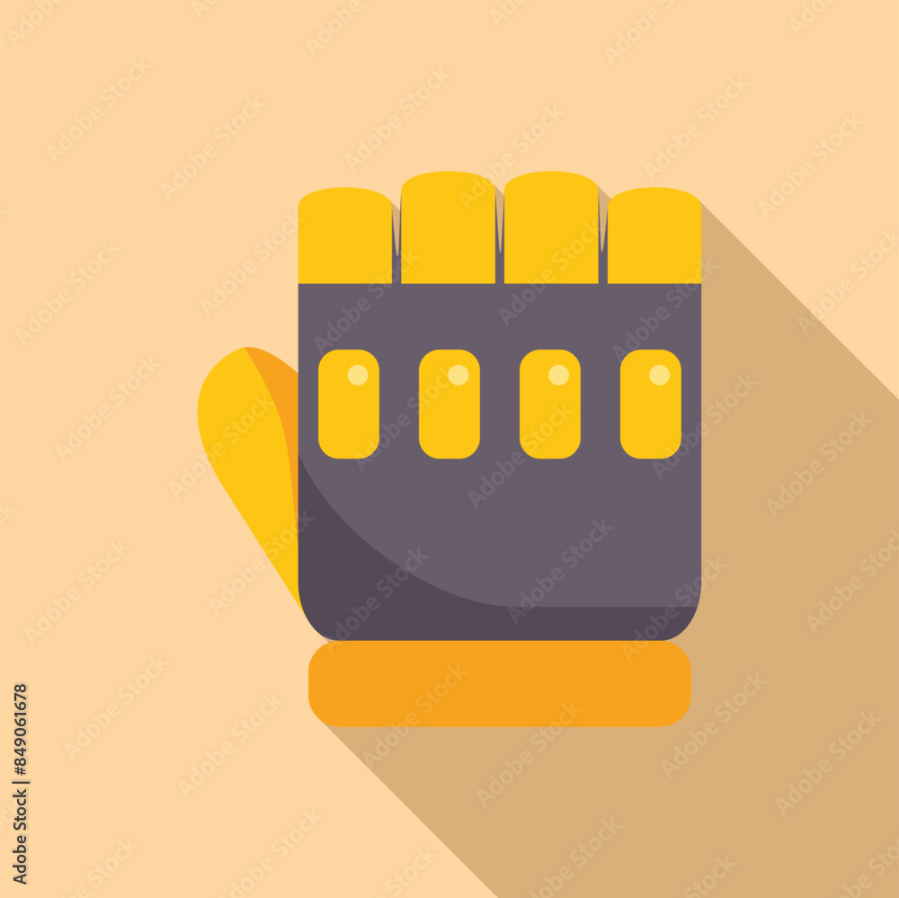 Poster protective glove ensuring safety and protection during work, with a focus on its robust design and f