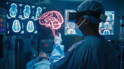 Virtual Reality Neurosurgery Brain Scan Innovative Medical Procedure