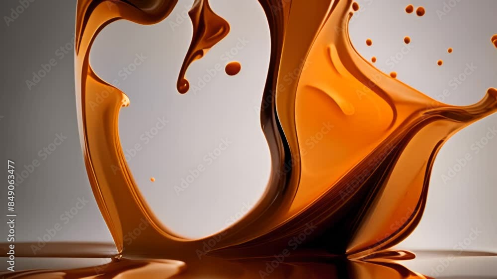 Poster liquid splash in a heart shape generative ai