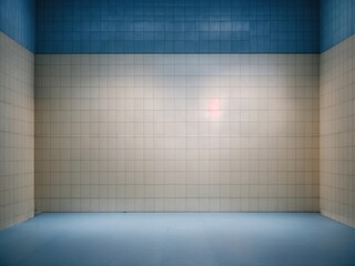 blue empty check wall