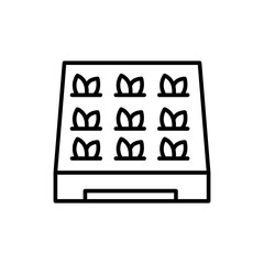 Hydroponic outline icons, minimalist vector illustration ,simple transparent graphic element .Isolated on white background