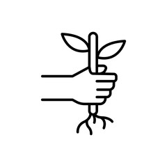 Hydroponic outline icons, minimalist vector illustration ,simple transparent graphic element .Isolated on white background