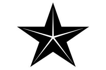 Obraz premium Star Black Silhouette Vector with White Background,star, christmas, gold, decoration, symbol, shape, 3d, icon, illustration, object, award, shiny, golden,.