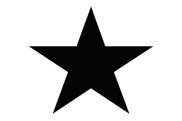 Star Black Silhouette Vector with White Background,star, christmas, gold, decoration, symbol, shape, 3d, icon, illustration, object, award, shiny, golden,.