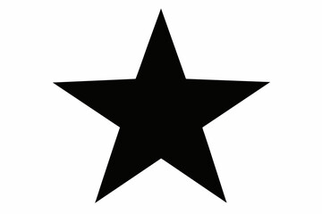 Obraz premium Star Black Silhouette Vector with White Background,star, christmas, gold, decoration, symbol, shape, 3d, icon, illustration, object, award, shiny, golden,.