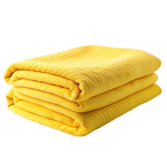 A yellow blanket isolated on transparent background.