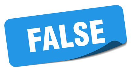 false sticker. false label