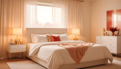 white and gold theme modern interior