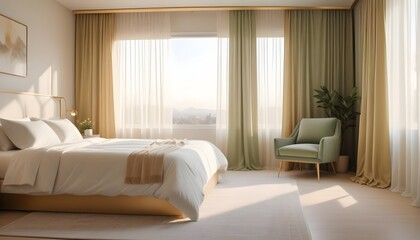 white and gold theme modern interior