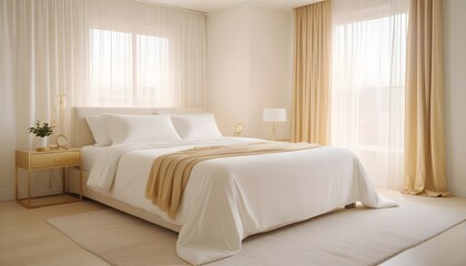 white and gold theme modern interior