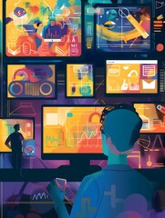 Illustration of Creating content tailored to user intent and leveraging data-driven strategies are crucial. This includes optimizing various content types like videos. Ai Generate.