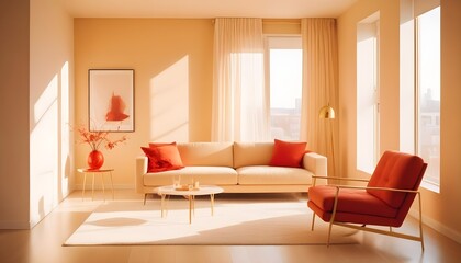 white and gold theme modern interior