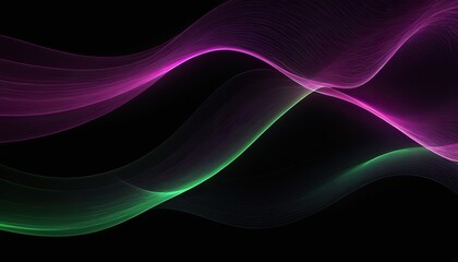 Fototapeta premium A black background with a colorful wave in the middle 