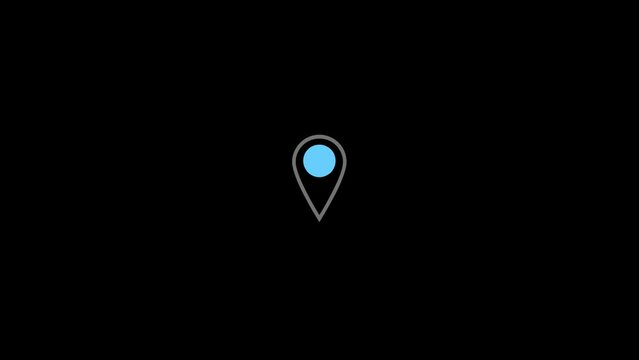blue map pointer collection with alpha channel 5 pinpoint icon for map symbol easy to use