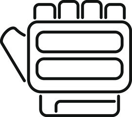 Worker wearing protective gloves holding a bricklaying tool for construction site work