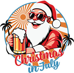 Christmas In July T-shirt Design, Christmas In July SVG Design, Christmas In July shirt, Christmas shirt, Funny Christmas, Funny Christmas In July, Holiday Christmas  T-shirt