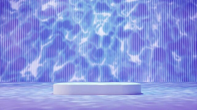 Abstract Ripples and White Platform purple background