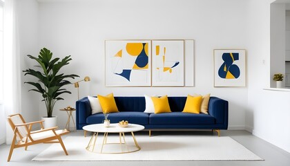 white and gold theme modern interior