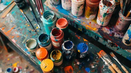 Fototapeta premium Creative Expression in Art Education: Engaging Art Projects and Art Therapy Techniques in Visual Arts Education