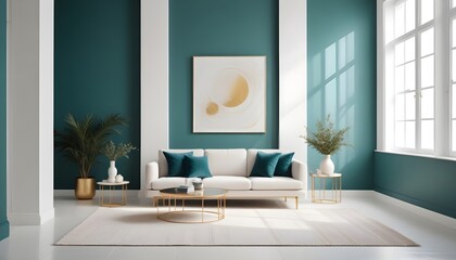 white and gold theme modern interior