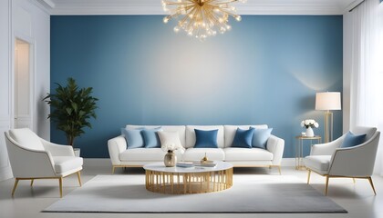 white and gold theme modern interior
