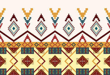 embroidery abstract Traditional geometric ethnic fabric pattern ornate elements with ethnic patterns design for textiles, rugs, clothing, sarong, scarf, batik, wrap, embroidery, print, curtain, carpet