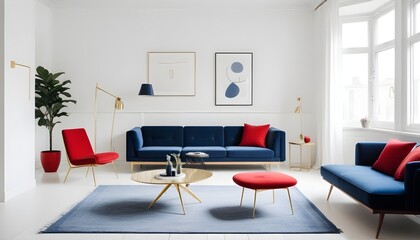 white and gold theme modern interior
