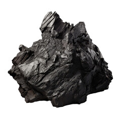 Black Rocks Isolated on Transparent Background, Png, Cut Out.