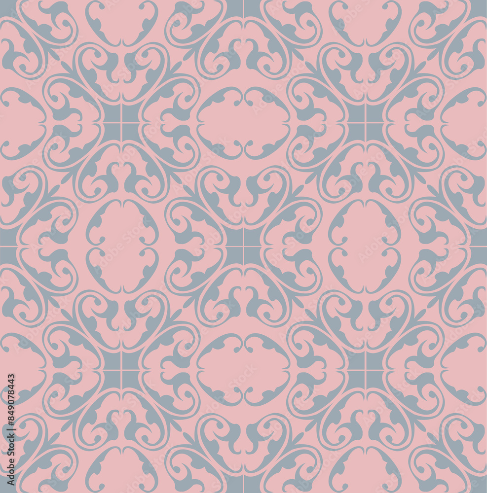 Sticker seamless pattern with flowers