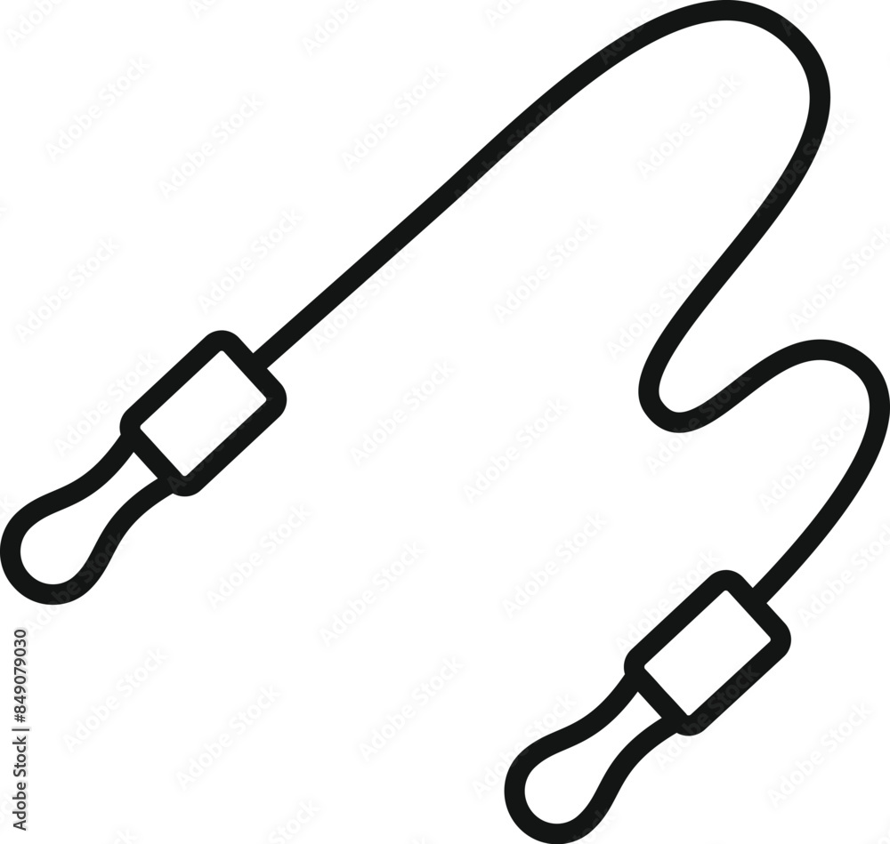 Poster jumping rope icon representing the concept of physical activity and exercise