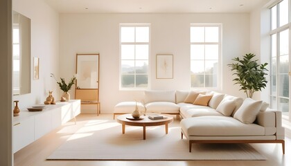 white and gold theme modern interior