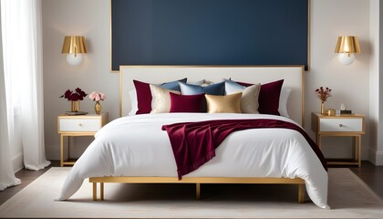 white and gold theme modern interior