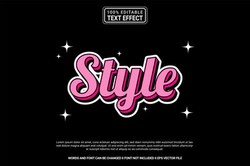 Editable text effect Style 3d cartoon template style modern premium vector