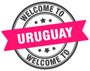 Welcome to Uruguay stamp. Uruguay round sign