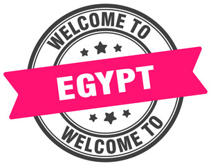 Fototapeta premium Welcome to Egypt stamp. Egypt round sign