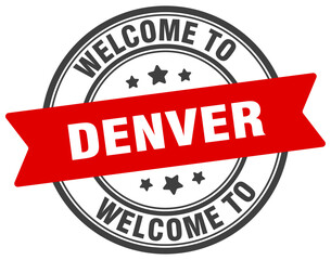 Fototapeta premium Welcome to Denver stamp. Denver round sign
