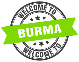 Welcome to Burma stamp. Burma round sign