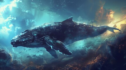 Fototapeta premium A stunning image of a whale