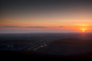 Breathtaking Sunrise Illuminating the Sky with Vibrant Colors, sunset over the mountains
