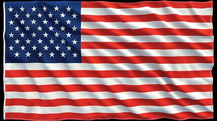 United States flag, white background