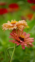Close-up of blooming Zinnia elegans flower