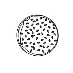 Donut food line art illustration