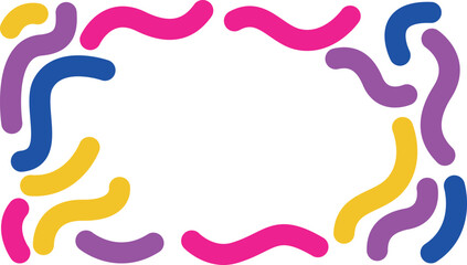 Wavy lines pattern. Curvy design. Dynamic backdrop. Abstract frame. Place for text