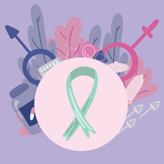 World sexual health day poster card flat design