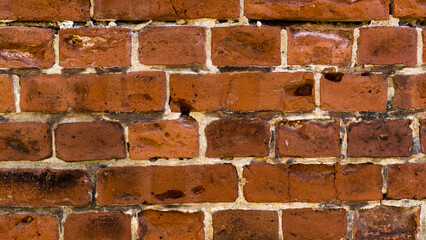 rote Ziegelsteinwand