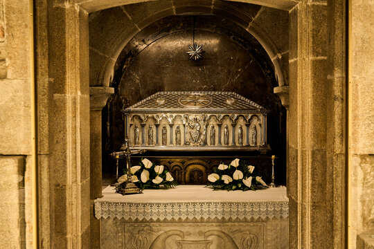 Relics of St James in the cathedral.