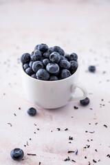 blueberries in a cup